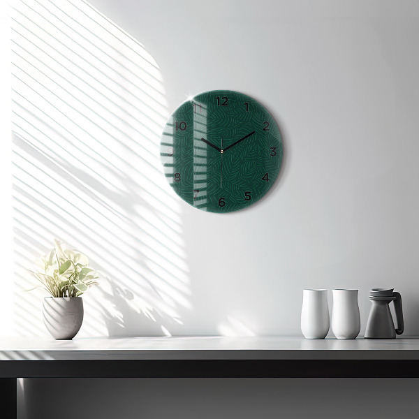 Orologio rotondo in vetro Modello foglia