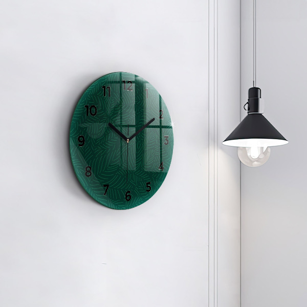 Orologio rotondo in vetro Modello foglia