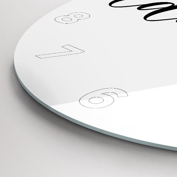 Orologio rotondo in vetro Iscrizione all'avventura