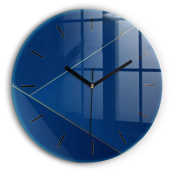 Orologio rotondo in vetro Astrazione decorativa