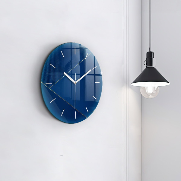 Orologio rotondo in vetro Astrazione decorativa