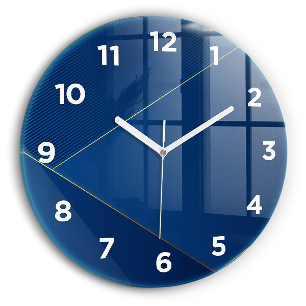 Orologio rotondo in vetro Astrazione decorativa