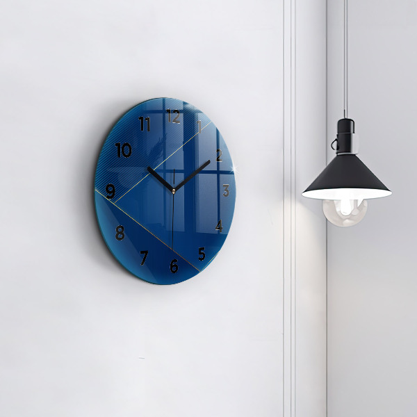 Orologio rotondo in vetro Astrazione decorativa
