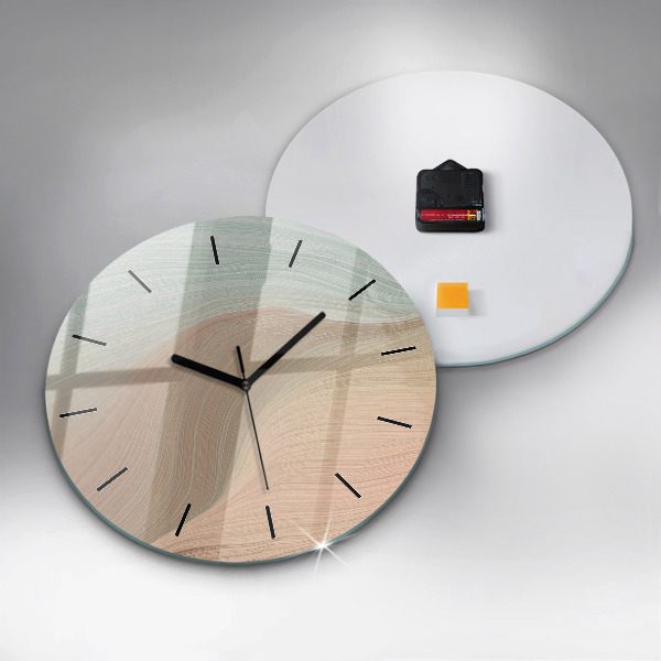 Orologio rotondo in vetro Astrazione delle onde
