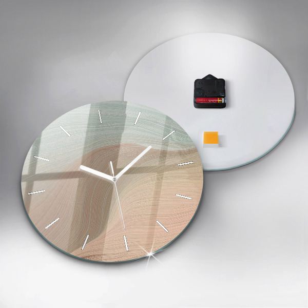 Orologio rotondo in vetro Astrazione delle onde