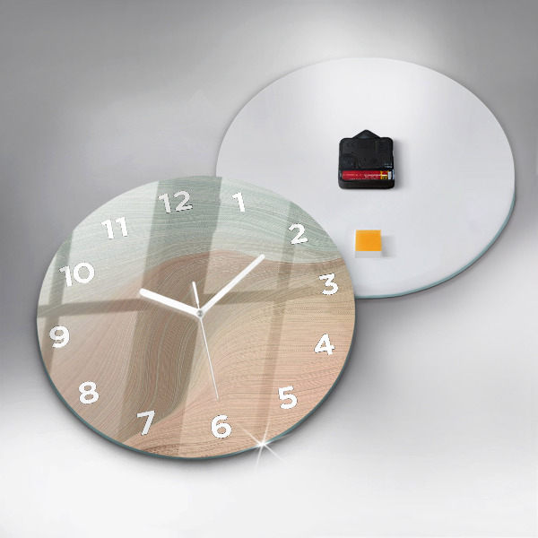 Orologio rotondo in vetro Astrazione delle onde