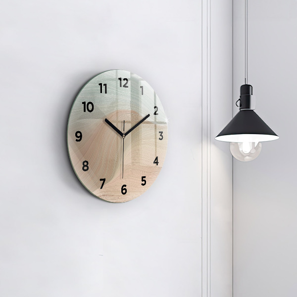 Orologio rotondo in vetro Astrazione delle onde