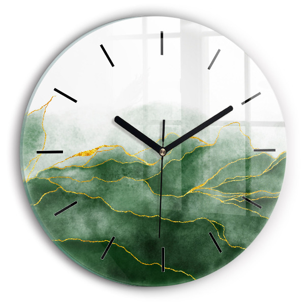 Orologio rotondo in vetro L'astrazione lascia