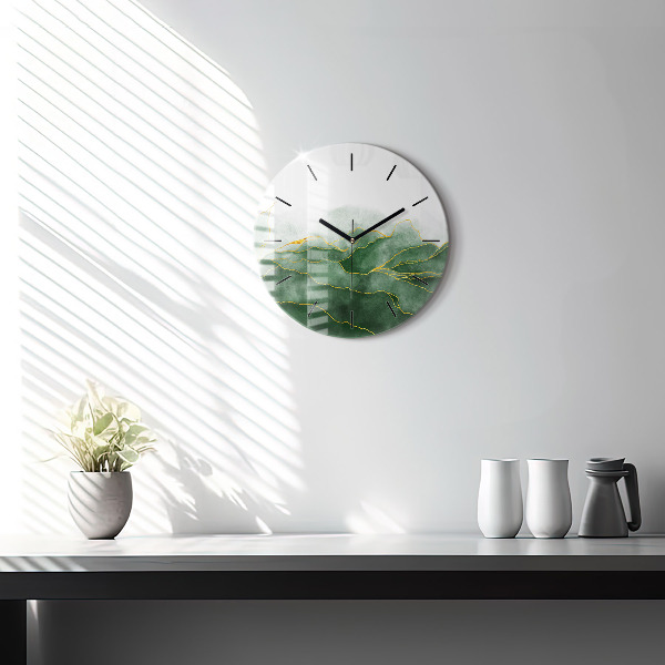 Orologio rotondo in vetro L'astrazione lascia
