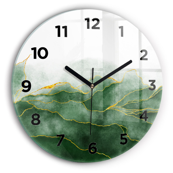 Orologio rotondo in vetro L'astrazione lascia
