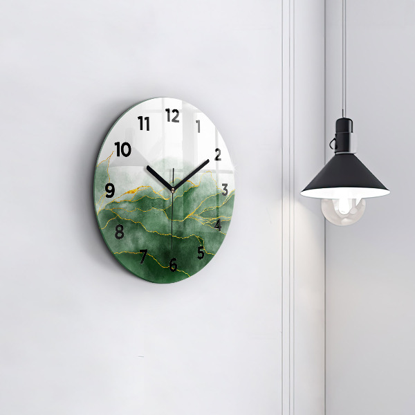 Orologio rotondo in vetro L'astrazione lascia