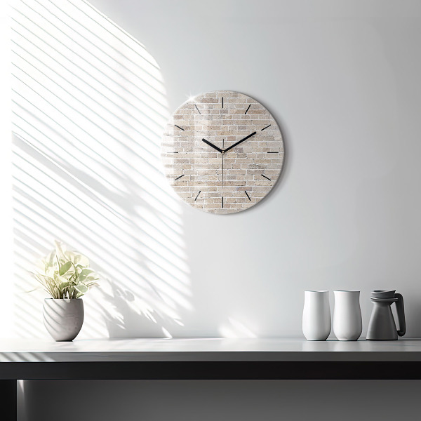 Orologio rotondo in vetro Muro di mattoni