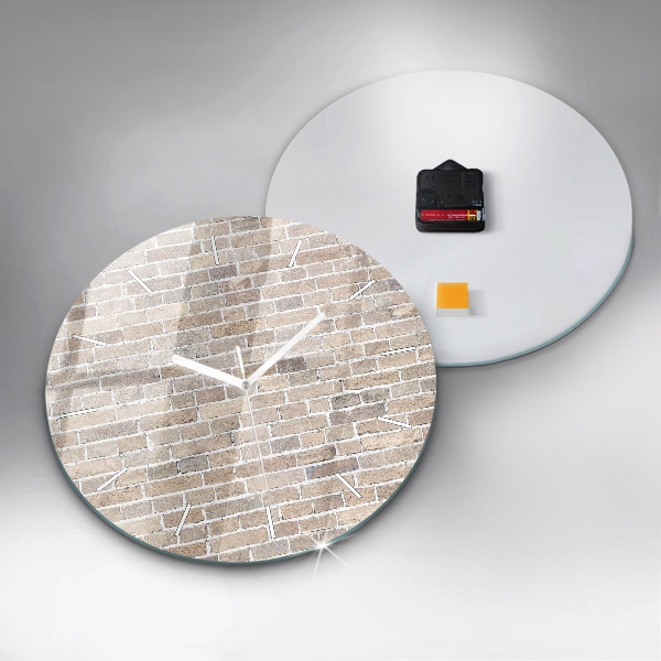 Orologio rotondo in vetro Muro di mattoni