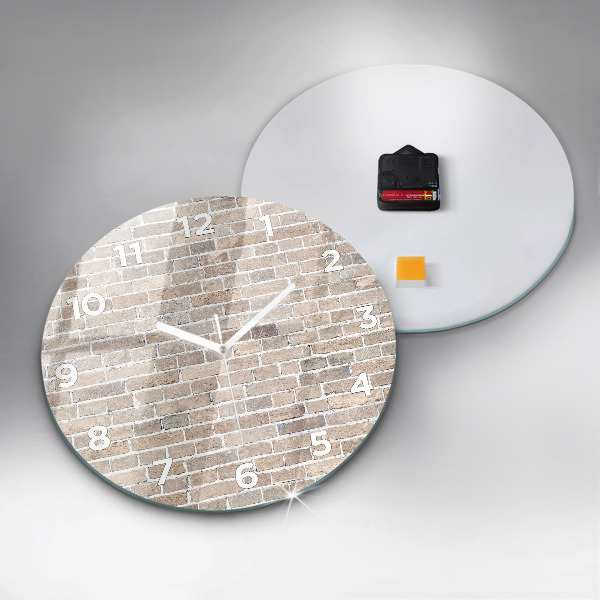 Orologio rotondo in vetro Muro di mattoni