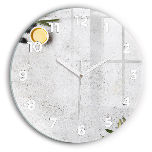 Orologio rotondo in vetro Olive minimaliste