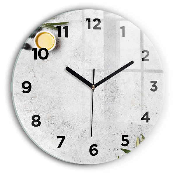 Orologio rotondo in vetro Olive minimaliste