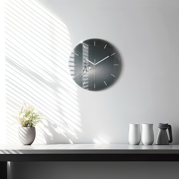 Orologio rotondo in vetro Vagabondo nell'oscurità