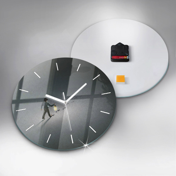 Orologio rotondo in vetro Vagabondo nell'oscurità