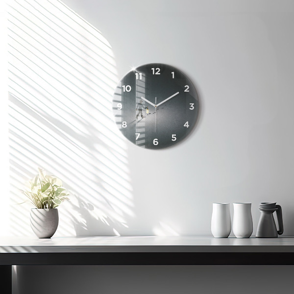Orologio rotondo in vetro Vagabondo nell'oscurità