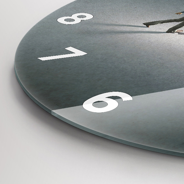 Orologio rotondo in vetro Vagabondo nell'oscurità