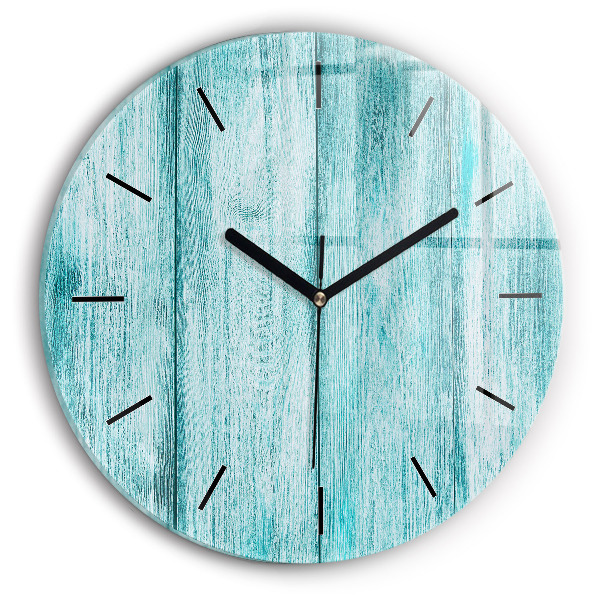 Orologio rotondo Legno vecchio blu