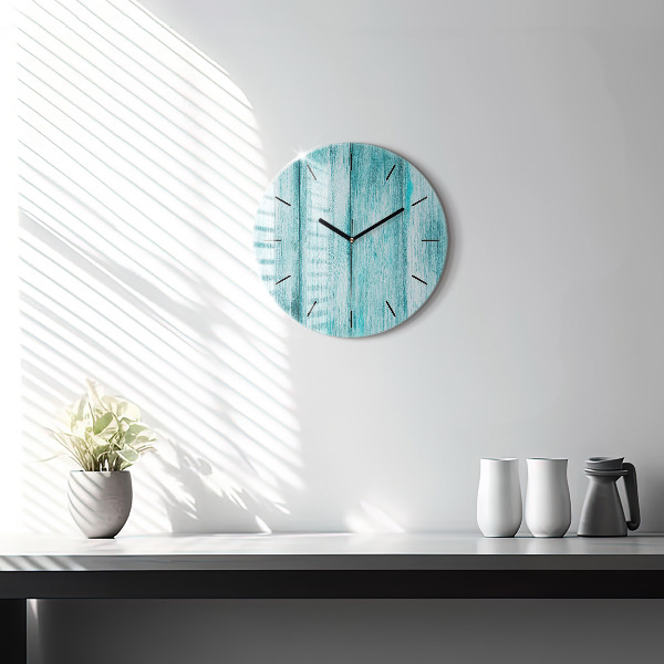 Orologio rotondo Legno vecchio blu