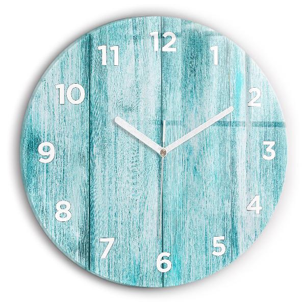 Orologio rotondo Legno vecchio blu