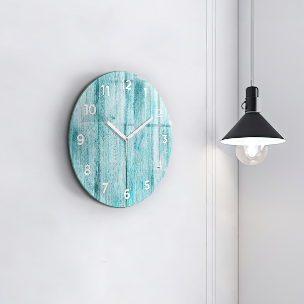 Orologio rotondo Legno vecchio blu
