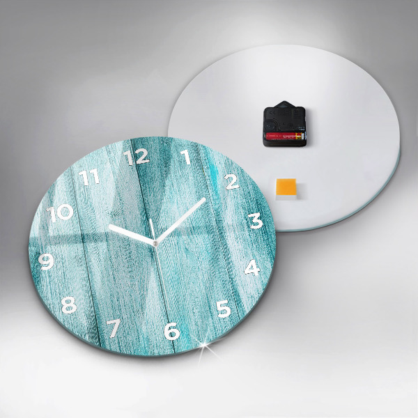 Orologio rotondo Legno vecchio blu