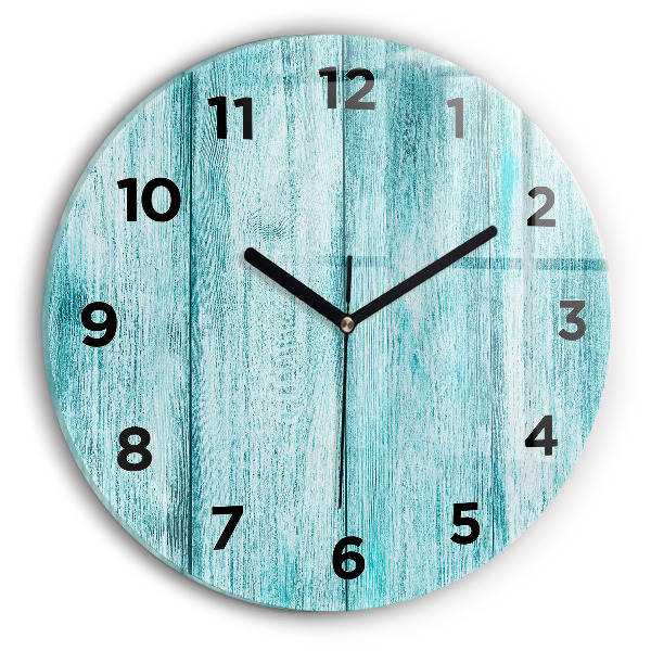 Orologio rotondo Legno vecchio blu