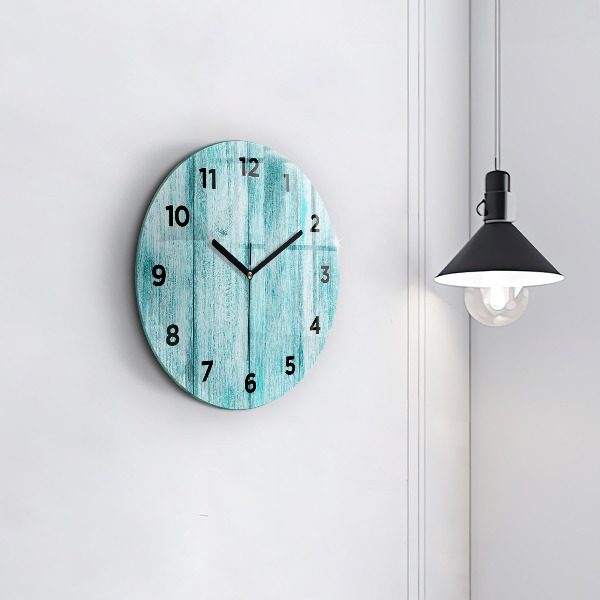 Orologio rotondo Legno vecchio blu
