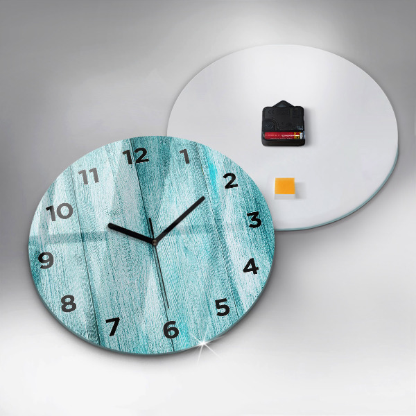 Orologio rotondo Legno vecchio blu