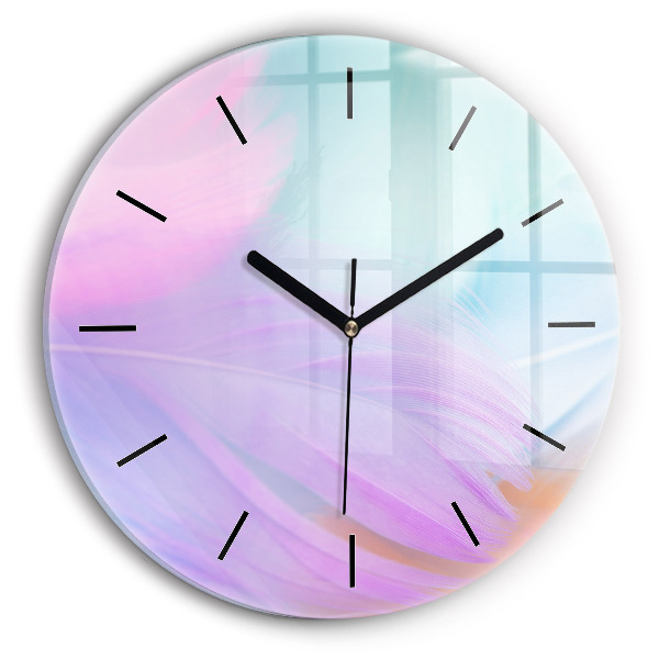 Orologio rotondo Piume colorate