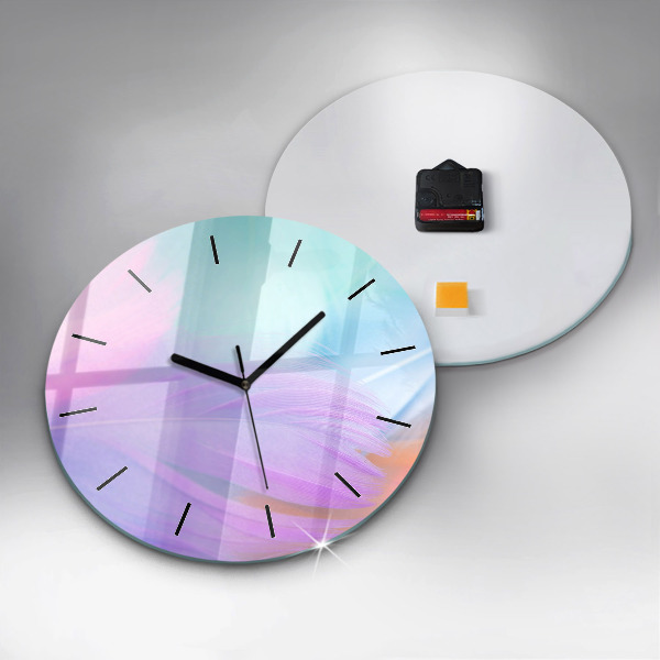 Orologio rotondo Piume colorate