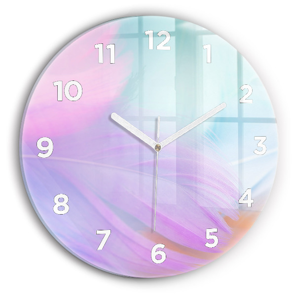 Orologio rotondo Piume colorate