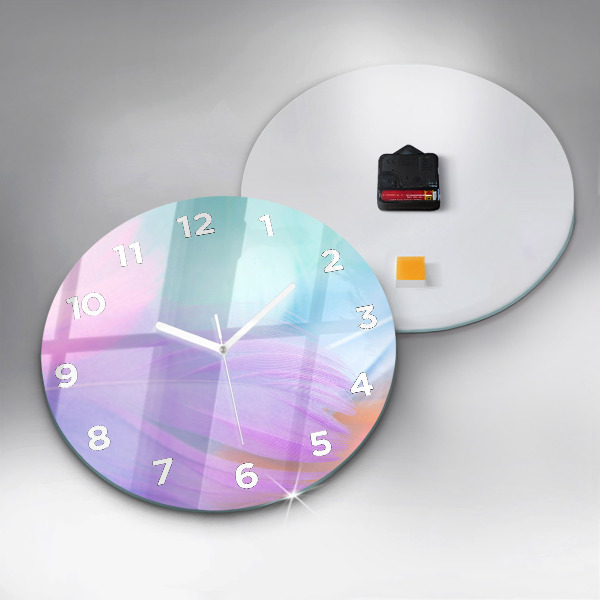 Orologio rotondo Piume colorate
