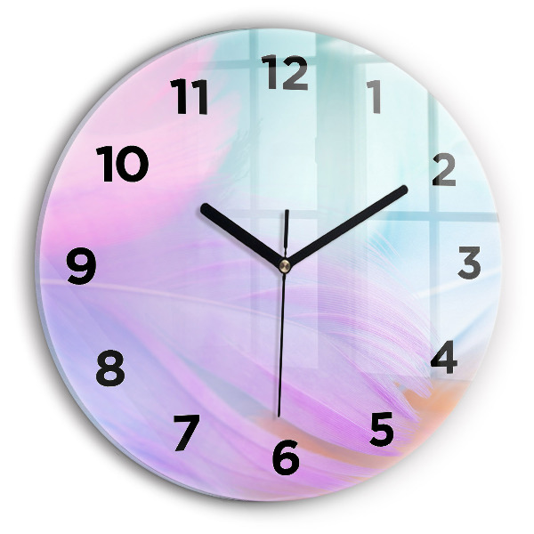 Orologio rotondo Piume colorate