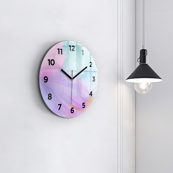 Orologio rotondo Piume colorate