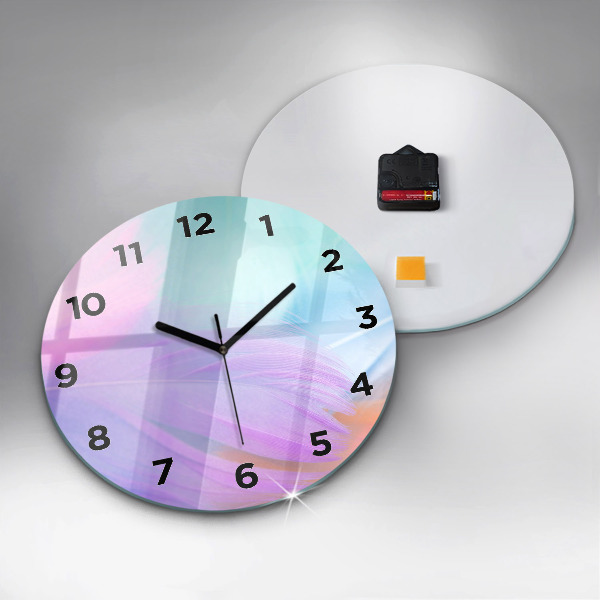Orologio rotondo Piume colorate