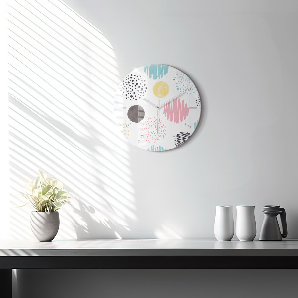 Orologio rotondo Motivo geometrico