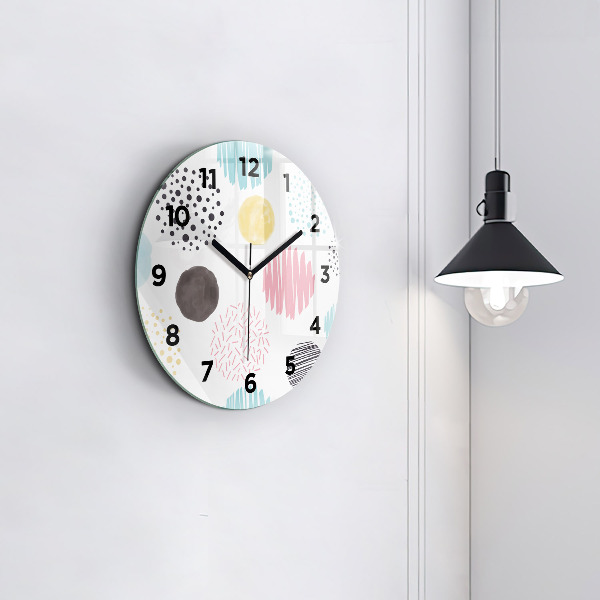 Orologio rotondo Motivo geometrico