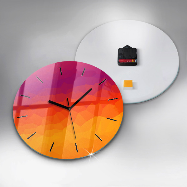 Orologio rotondo Astrazione colorata