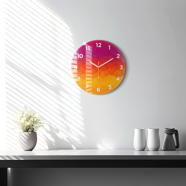 Orologio rotondo Astrazione colorata