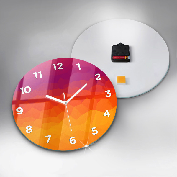 Orologio rotondo Astrazione colorata