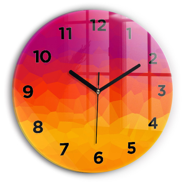 Orologio rotondo Astrazione colorata
