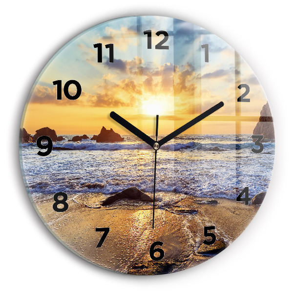 Orologio rotondo Tramonto sulla spiaggia
