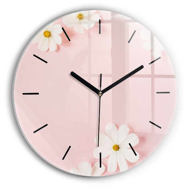 Orologio rotondo Fiori di margherita