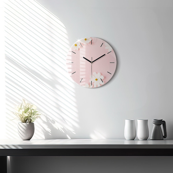 Orologio rotondo Fiori di margherita
