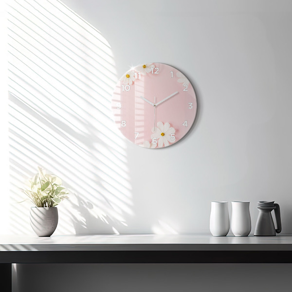 Orologio rotondo Fiori di margherita