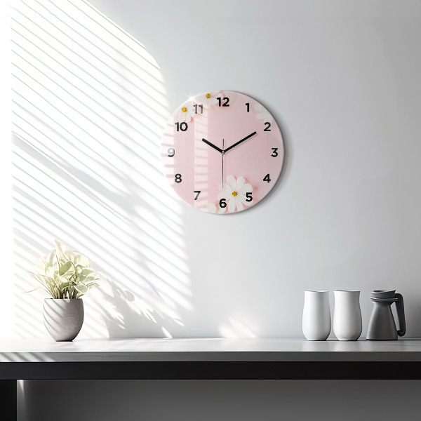 Orologio rotondo Fiori di margherita